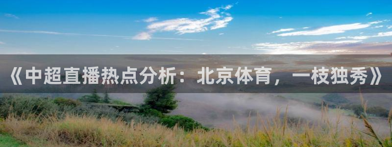 球友体育：《中超直播热点分析：北京体育，一枝独秀》